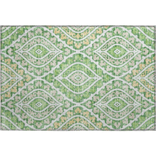 Piper Looms Mayfield Diamond AMF761 Green Machine Washable Area Rug Scatter Main Image