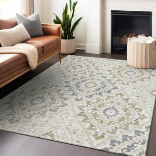 Piper Looms Mayfield Diamond AMF761 Ivory Machine Washable Area Rug Lifestyle Image Feature