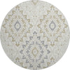 Piper Looms Mayfield Diamond AMF761 Ivory Machine Washable Area Rug Round Main Image
