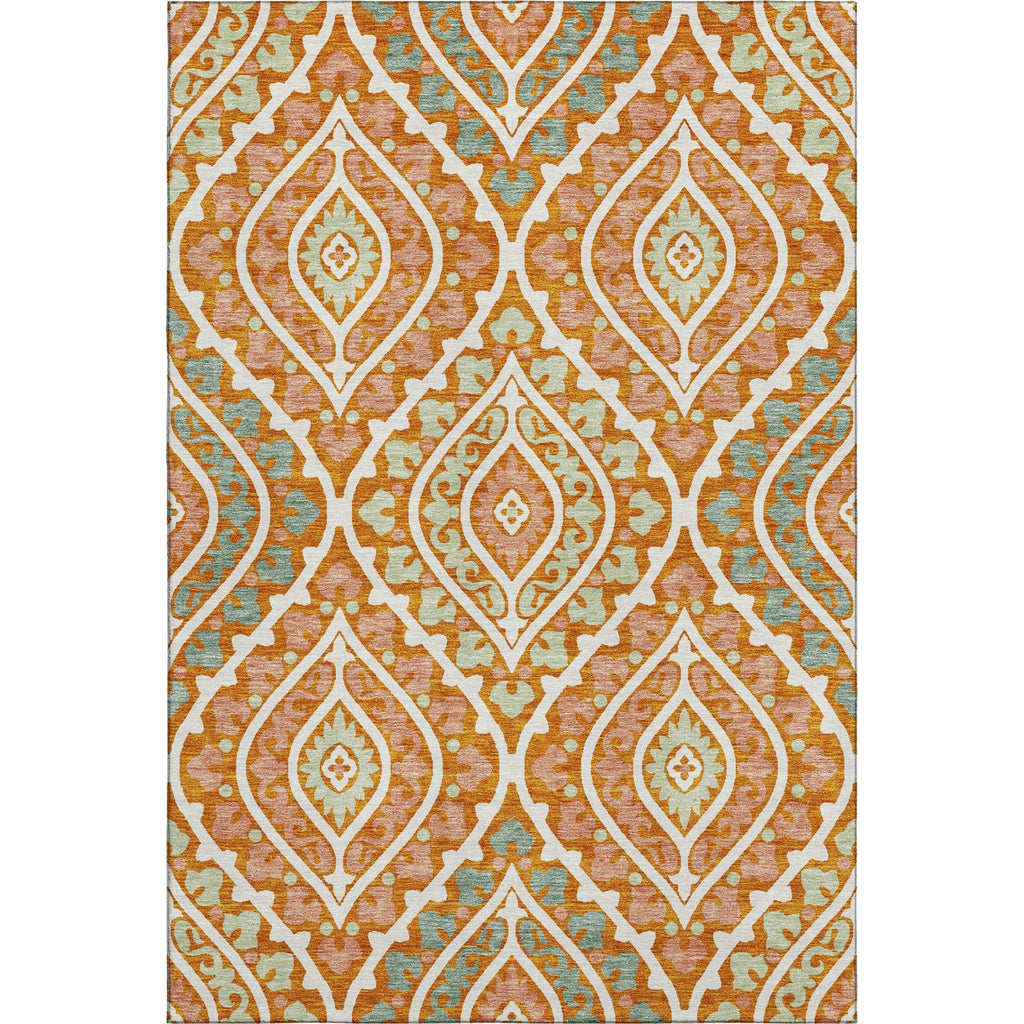 Piper Looms Mayfield Diamond AMF761 Orange Machine Washable Area Rug main image