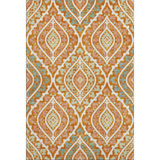 Piper Looms Mayfield Diamond AMF761 Orange Machine Washable Area Rug main image