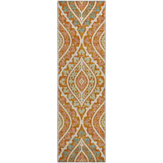 Piper Looms Mayfield Diamond AMF761 Orange Machine Washable Area Rug Runner Main Image