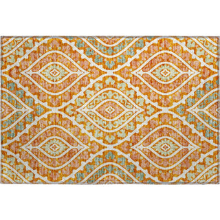 Piper Looms Mayfield Diamond AMF761 Orange Machine Washable Area Rug Scatter Main Image