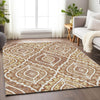 Piper Looms Mayfield Diamond AMF761 Paprika Machine Washable Area Rug Lifestyle Image Feature