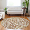 Piper Looms Mayfield Diamond AMF761 Paprika Machine Washable Area Rug Round Lifestyle Image Feature