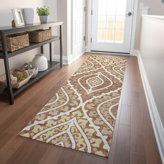 Piper Looms Mayfield Diamond AMF761 Paprika Machine Washable Area Rug Runner Lifestyle Image Feature