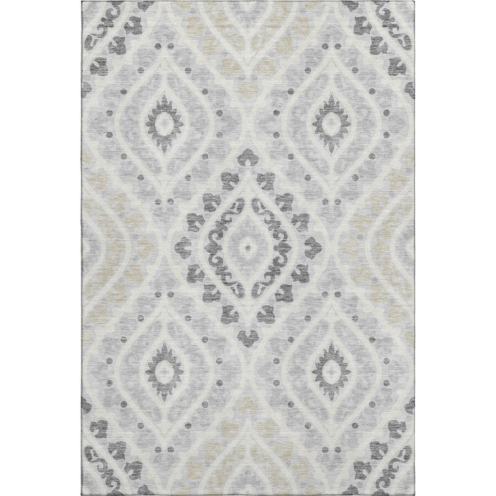 Piper Looms Mayfield Diamond AMF761 Silver Machine Washable Area Rug main image