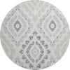 Piper Looms Mayfield Diamond AMF761 Silver Machine Washable Area Rug Round Main Image