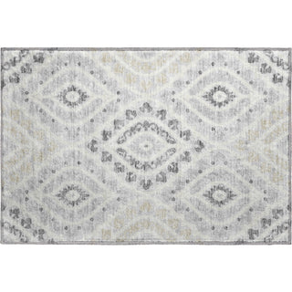 Piper Looms Mayfield Diamond AMF761 Silver Machine Washable Area Rug Scatter Main Image