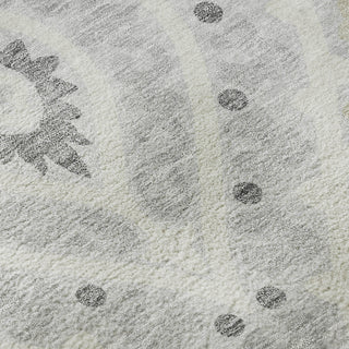Piper Looms Mayfield Diamond AMF761 Silver Machine Washable Area Rug Swatch Image