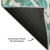 Piper Looms Mayfield Diamond AMF761 Teal Machine Washable Area Rug Backing Image