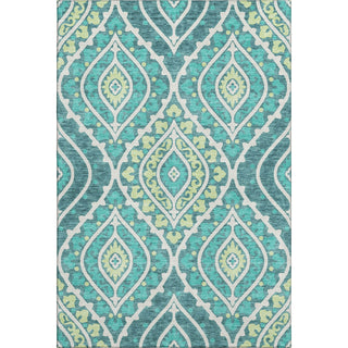 Piper Looms Mayfield Diamond AMF761 Teal Machine Washable Area Rug main image