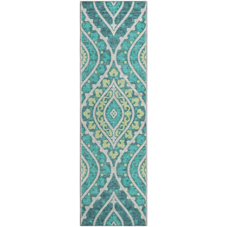 Piper Looms Mayfield Diamond AMF761 Teal Machine Washable Area Rug Runner Main Image