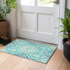Piper Looms Mayfield Diamond AMF761 Teal Machine Washable Area Rug Scatter Lifestyle Image Feature