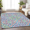 Piper Looms Mayfield Diamond AMF761 White Machine Washable Area Rug Lifestyle Image Feature