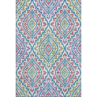 Piper Looms Mayfield Diamond AMF761 White Machine Washable Area Rug main image
