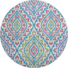 Piper Looms Mayfield Diamond AMF761 White Machine Washable Area Rug Round Main Image