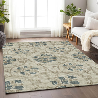 Piper Looms Mayfield Floral AMF762 Beige Machine Washable Area Rug Lifestyle Image Feature