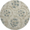 Piper Looms Mayfield Floral AMF762 Beige Machine Washable Area Rug Round Main Image