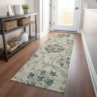 Piper Looms Mayfield Floral AMF762 Beige Machine Washable Area Rug Runner Lifestyle Image Feature