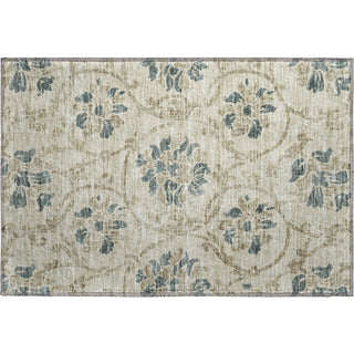Piper Looms Mayfield Floral AMF762 Beige Machine Washable Area Rug Scatter Main Image