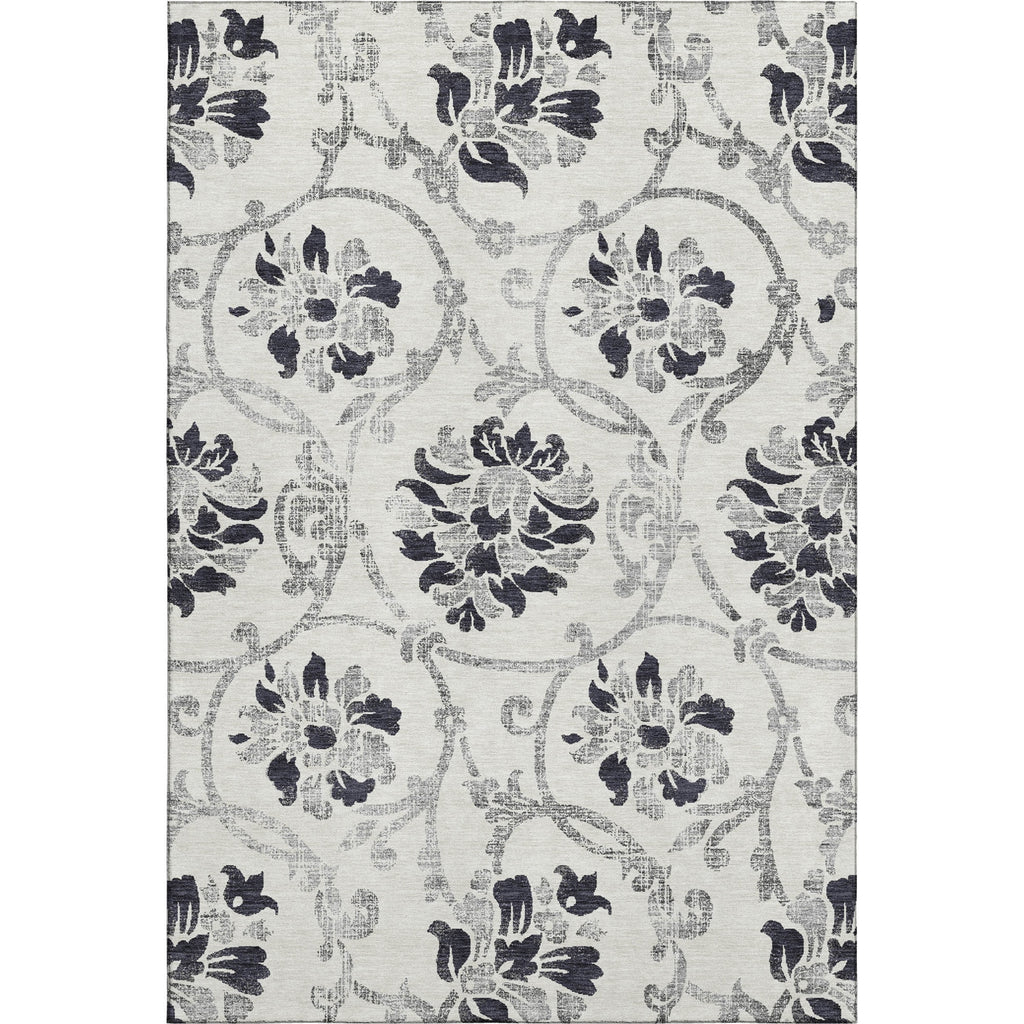 Piper Looms Mayfield Floral AMF762 Black Machine Washable Area Rug main image