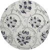 Piper Looms Mayfield Floral AMF762 Black Machine Washable Area Rug Round Main Image