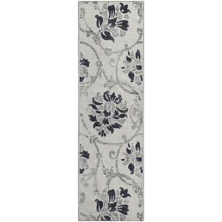 Piper Looms Mayfield Floral AMF762 Black Machine Washable Area Rug Runner Main Image