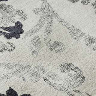 Piper Looms Mayfield Floral AMF762 Black Machine Washable Area Rug Swatch Image