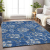 Piper Looms Mayfield Floral AMF762 Blue Machine Washable Area Rug Lifestyle Image Feature