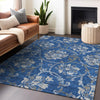 Piper Looms Mayfield Floral AMF762 Blue Machine Washable Area Rug Lifestyle Image Feature