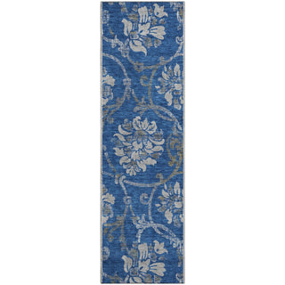Piper Looms Mayfield Floral AMF762 Blue Machine Washable Area Rug Runner Main Image