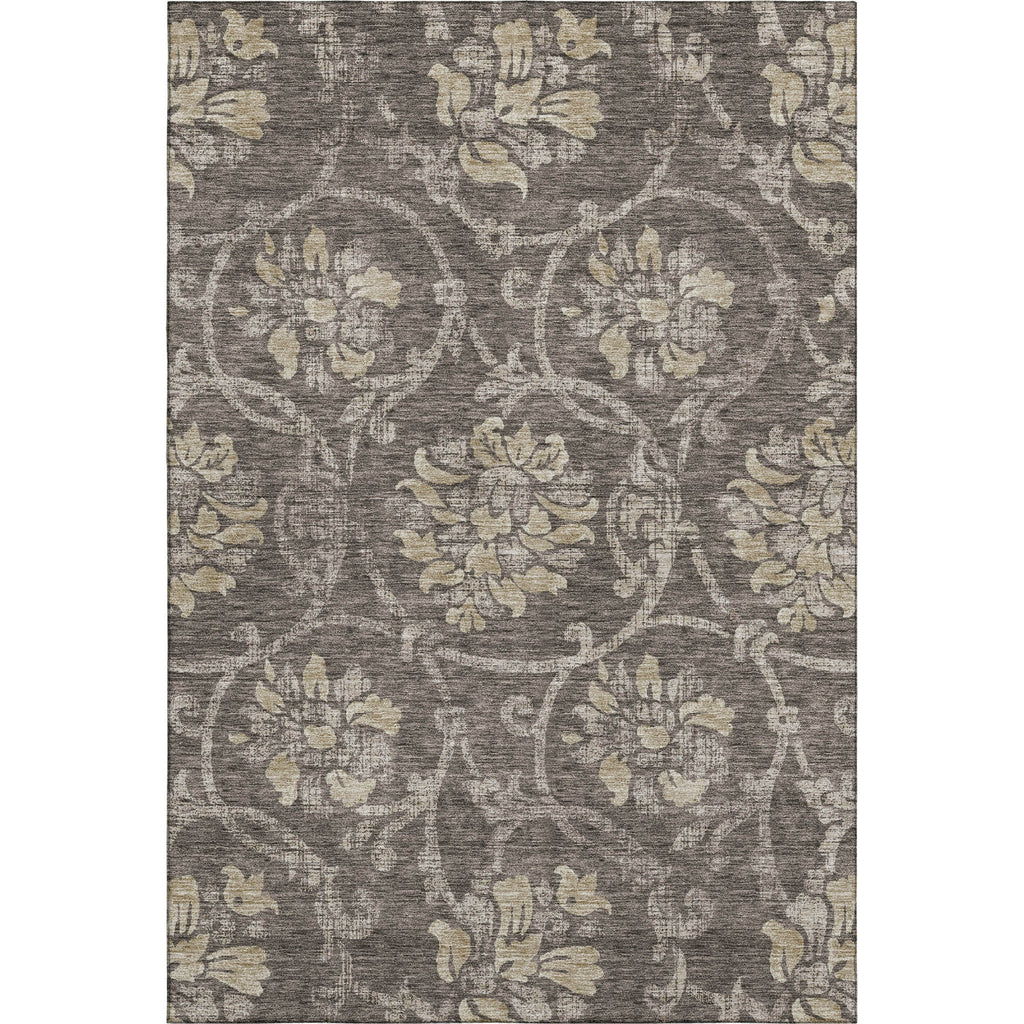 Piper Looms Mayfield Floral AMF762 Brown Machine Washable Area Rug main image