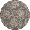 Piper Looms Mayfield Floral AMF762 Brown Machine Washable Area Rug Round Main Image