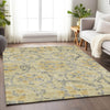 Piper Looms Mayfield Floral AMF762 Gold Machine Washable Area Rug Lifestyle Image Feature