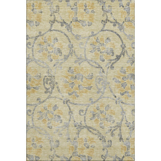 Piper Looms Mayfield Floral AMF762 Gold Machine Washable Area Rug main image