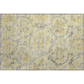 Piper Looms Mayfield Floral AMF762 Gold Machine Washable Area Rug Scatter Main Image