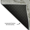 Piper Looms Mayfield Floral AMF762 Gray Machine Washable Area Rug Backing Image