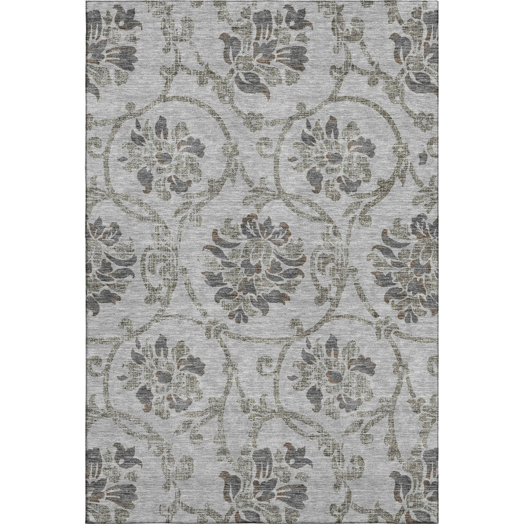 Piper Looms Mayfield Floral AMF762 Gray Machine Washable Area Rug main image