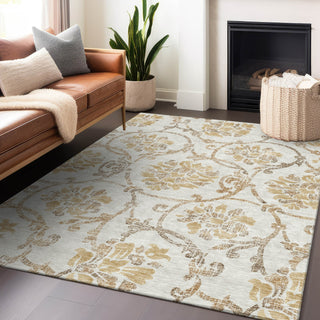 Piper Looms Mayfield Floral AMF762 Ivory Machine Washable Area Rug Lifestyle Image Feature