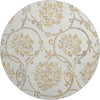 Piper Looms Mayfield Floral AMF762 Ivory Machine Washable Area Rug Round Main Image