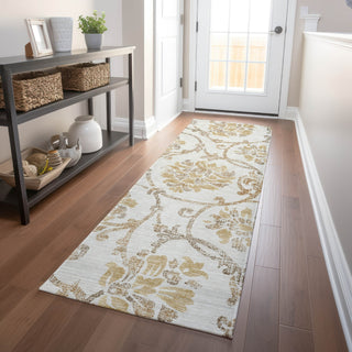 Piper Looms Mayfield Floral AMF762 Ivory Machine Washable Area Rug Runner Lifestyle Image Feature