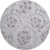 Piper Looms Mayfield Floral AMF762 Lavender Machine Washable Area Rug Round Main Image