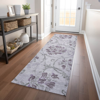 Piper Looms Mayfield Floral AMF762 Lavender Machine Washable Area Rug Runner Lifestyle Image Feature
