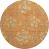 Piper Looms Mayfield Floral AMF762 Orange Machine Washable Area Rug Round Main Image