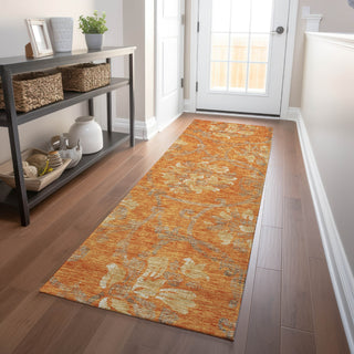 Piper Looms Mayfield Floral AMF762 Orange Machine Washable Area Rug Runner Lifestyle Image Feature