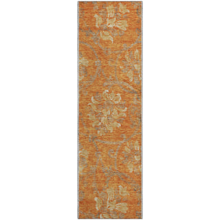 Piper Looms Mayfield Floral AMF762 Orange Machine Washable Area Rug Runner Main Image