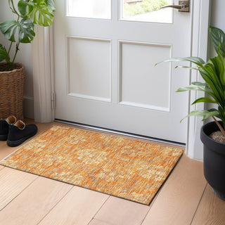 Piper Looms Mayfield Floral AMF762 Orange Machine Washable Area Rug Scatter Lifestyle Image Feature