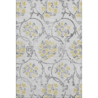 Piper Looms Mayfield Floral AMF762 Silver Machine Washable Area Rug main image