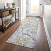 Piper Looms Mayfield Floral AMF762 Silver Machine Washable Area Rug Runner Lifestyle Image Feature